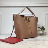 Charming VALENTINO Origianl Leather Bag V0008 Apricot