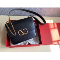 Luxury VALENTINO Origianl Leather Bag 0074L black