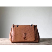 Best Quality SAINT LAURENT Medium Nolita leather shoulder bag 61877 Camel