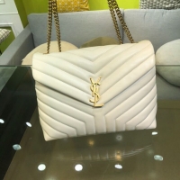 Best Price SAINT LAURENT Loulou Monogram medium quilted leather shoulder bag 74558 beige