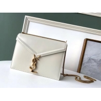 Popular Style SAINT LAURENT Cassandra leather shoulder bag 532750 white