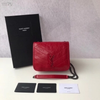 Lowest Cost SAINT LAURENT Niki Mini leather shoulder bag 03743 red