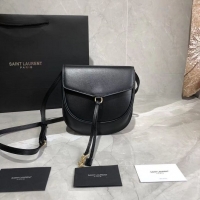 Crafted Yves Saint Laurent Cow Leather Shoulder Bag Y551559 Black