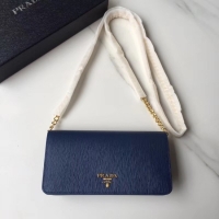 Luxurious Prada leather mini-bag 1DH044 blue