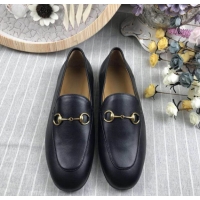 Traditional Discount Gucci Jordaan Leather Loafers G52699 Black