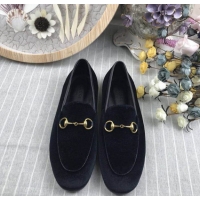 Trendy Design Gucci GG Jordaan Velvet Loafers G52698 Black