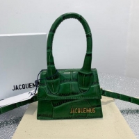 Hot Sell Jacquemus Leather Le Chiquito Micro Bag Croco Pattern J99314 Green