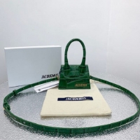 Hot Sell Jacquemus Leather Le Chiquito Micro Bag Croco Pattern J99314 Green