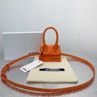 Low Cost Jacquemus Leather Le Chiquito Micro Bag Croco Pattern J99314 Orange