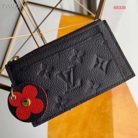 Good Quality Louis Vuitton ZIPPED CARD HOLDER M68338 Navy Blue