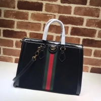 Luxury Inexpensive Gucci Ophidia medium top handle bag 524537 Black