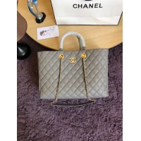 Trendy Design Chanel Original large shopping bag Grained Calfskin A93525 grey