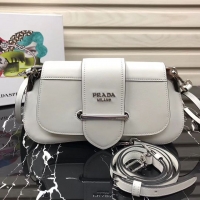 Fashion Prada Sidonie leather shoulder bag 1BD168 White