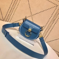 Best Product CHLOE Tess Small leather shoulder bag 3E153 blue