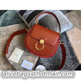 Promotion CHLOE Tess leather and suede cross-body bag 3S152 brown