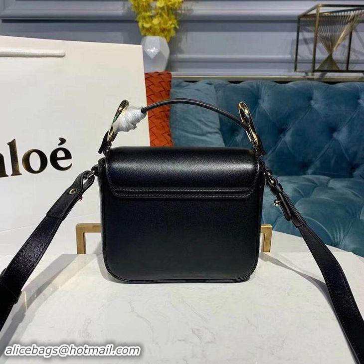 Discounts Chloe Original Calfskin Leather Top Handle Small Bag 3S030 Black