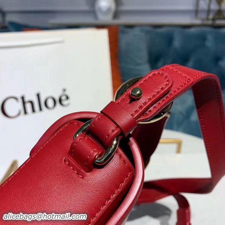 Purchase Chloe Original Calfskin Leather Top Handle Small Bag 3S030 Red