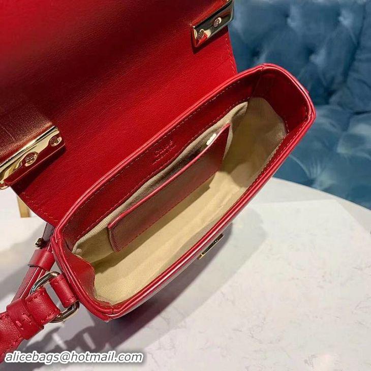 Purchase Chloe Original Calfskin Leather Top Handle Small Bag 3S030 Red