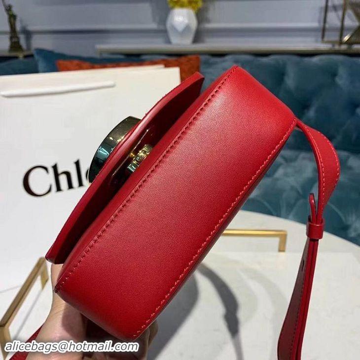 Purchase Chloe Original Calfskin Leather Top Handle Small Bag 3S030 Red