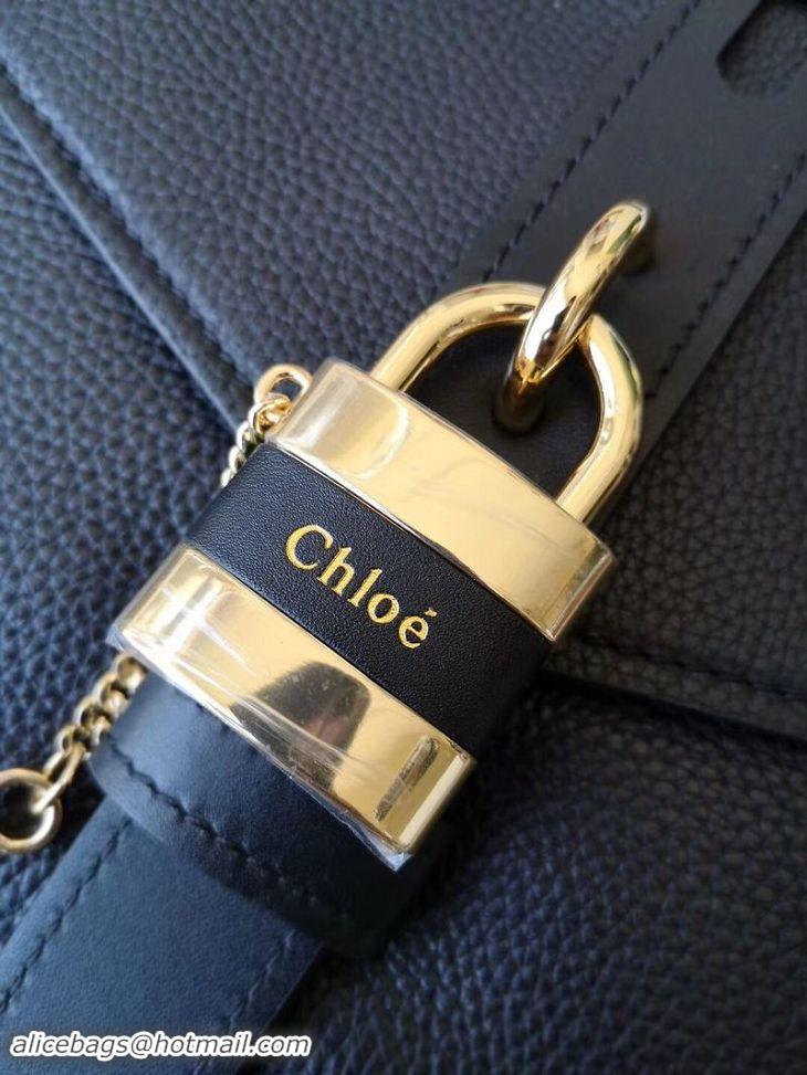 Crafted Chloe Original Buckskin Leather Lock Bag 3S088 Black