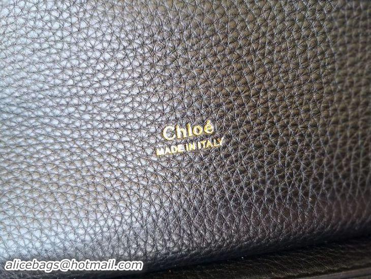 Crafted Chloe Original Buckskin Leather Lock Bag 3S088 Black