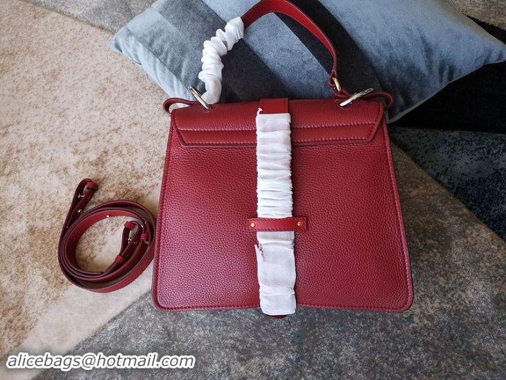 Pretty Style Chloe Original Buckskin Leather Lock Bag 3S088 Red