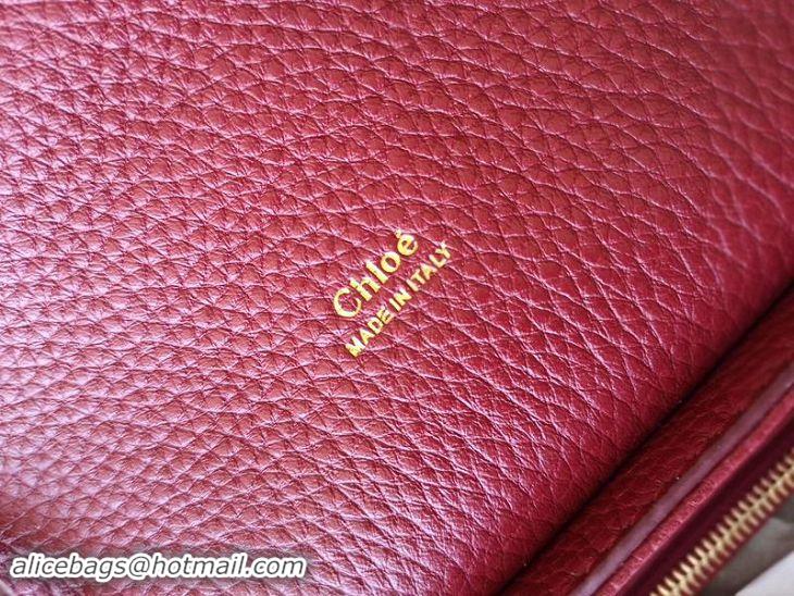 Pretty Style Chloe Original Buckskin Leather Lock Bag 3S088 Red