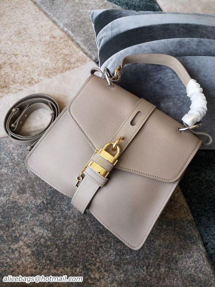 Best Product Chloe Original Buckskin Leather Lock Bag 3S088 Gray