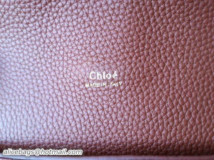 Best Price Chloe Original Buckskin Leather Lock Bag 3S088 Brown