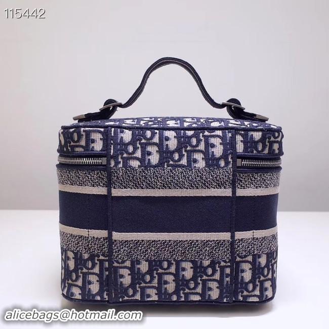 Classic Hot Dior SADDLE DENIM CANVAS Cosmetic Bag 5698