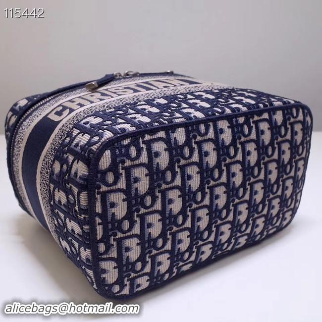 Classic Hot Dior SADDLE DENIM CANVAS Cosmetic Bag 5698