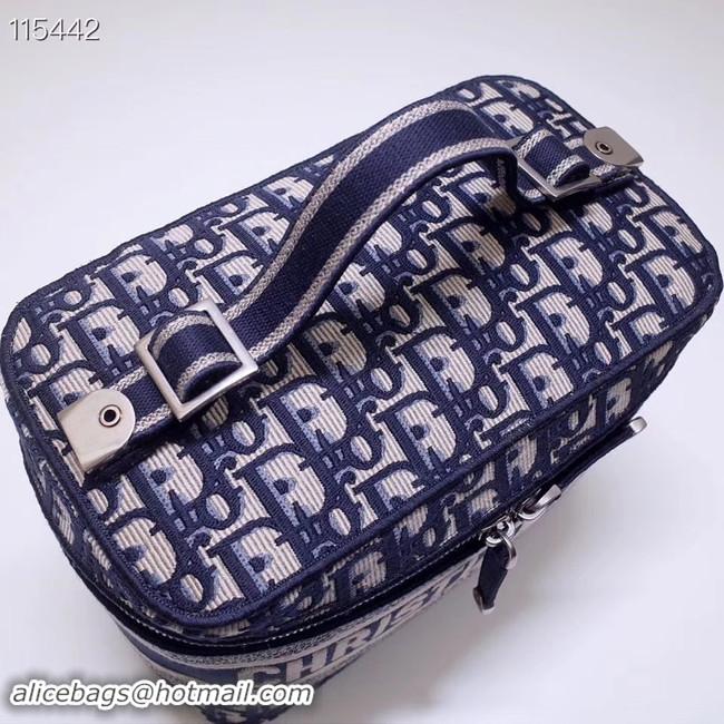 Classic Hot Dior SADDLE DENIM CANVAS Cosmetic Bag 5698