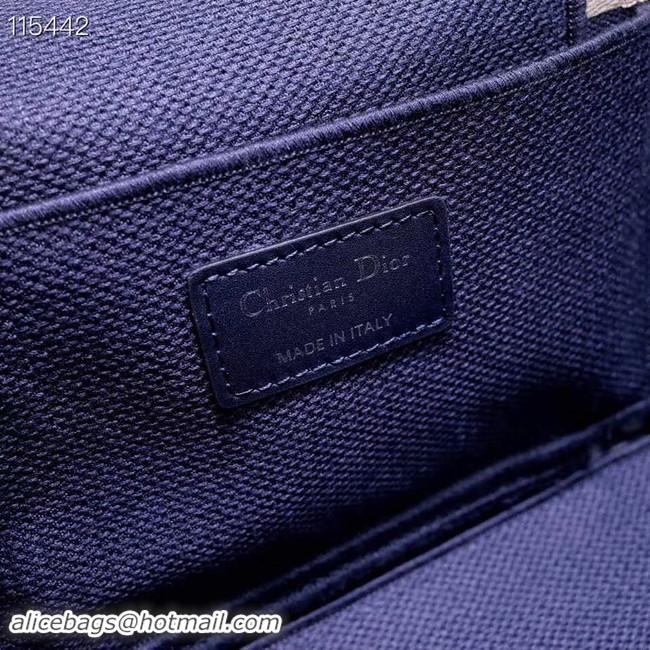 Classic Hot Dior SADDLE DENIM CANVAS Cosmetic Bag 5698