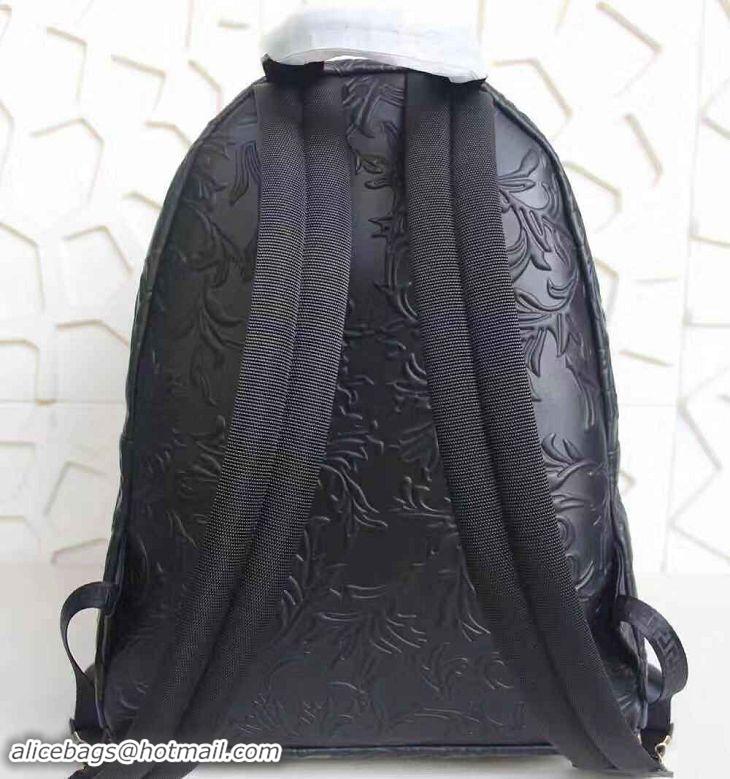 Top Quality Versace Original Embossed Medusa Head Backpack V1986 Black