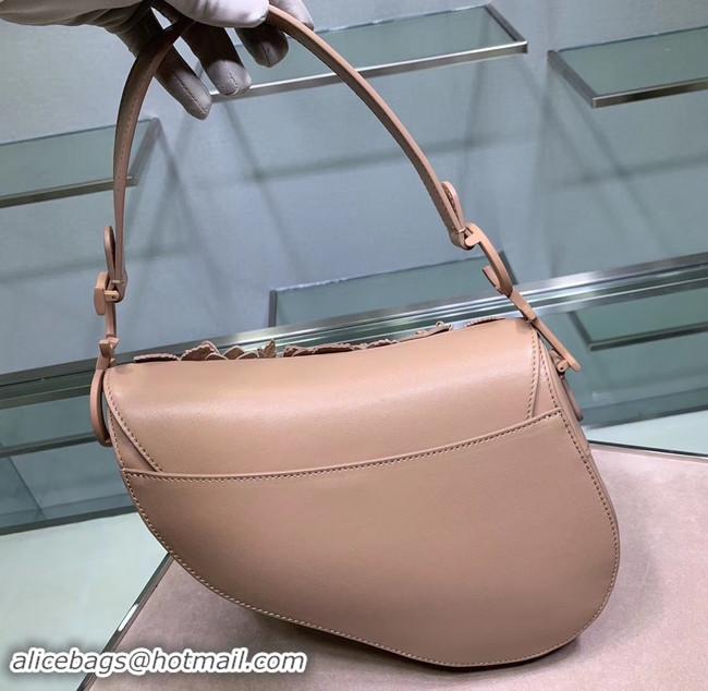 Top Grade Dior SADDLE-TAS VAN KALFSLEER Bag Flower M0446C Nude