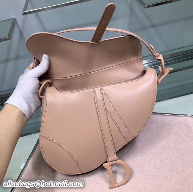 Top Grade Dior SADDLE-TAS VAN KALFSLEER Bag Flower M0446C Nude