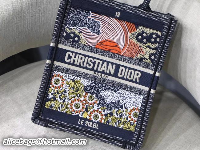 Grade Quality SUN VERTICAL DIOR BOOK TOTE TAROT EMBROIDERED CANVAS BAG M1272Z-1