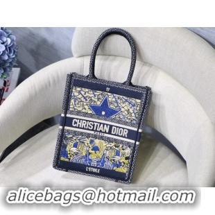 Luxury SUN VERTICAL DIOR BOOK TOTE TAROT EMBROIDERED CANVAS BAG M1272Z-2