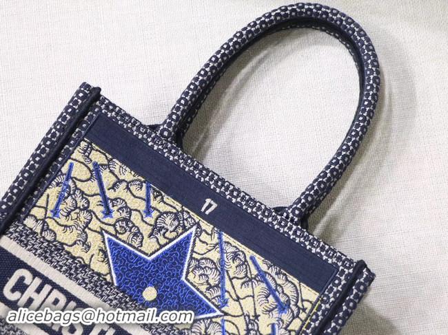 Luxury SUN VERTICAL DIOR BOOK TOTE TAROT EMBROIDERED CANVAS BAG M1272Z-2