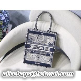 Popular Style SUN VERTICAL DIOR BOOK TOTE TAROT EMBROIDERED CANVAS BAG M1272Z-3