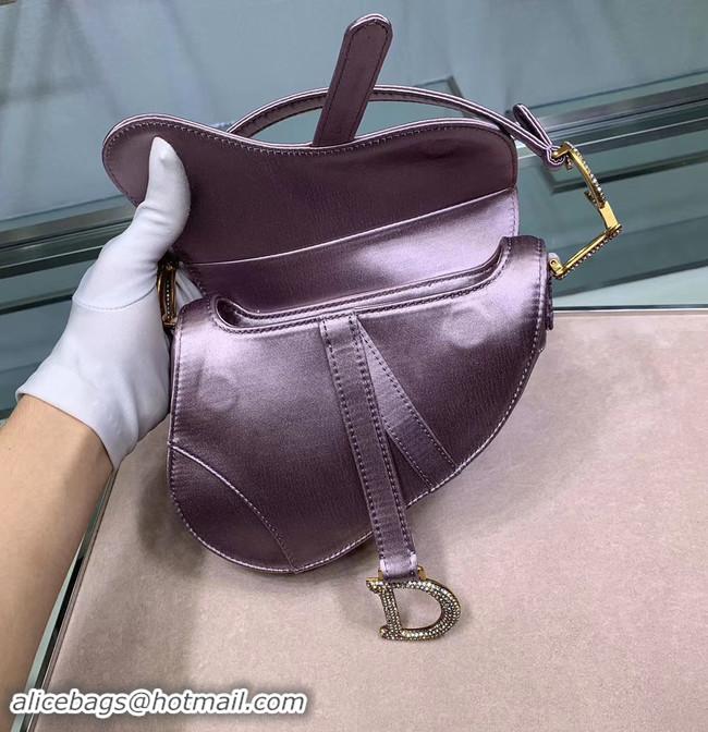 Good Product Dior SADDLE SATIN MINI BAG M447S Lilac