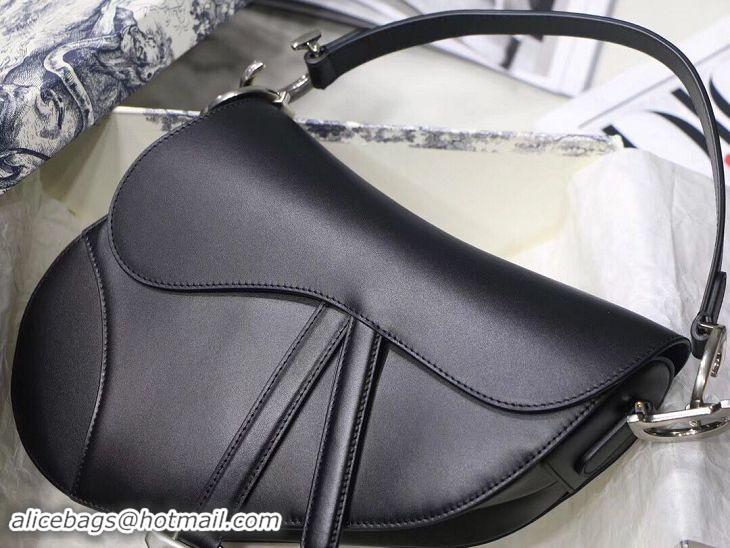 Unique Style Dior BLACK SADDLE SOFT CALFSKIN BAG M0446V