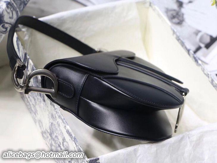 Unique Style Dior BLACK SADDLE SOFT CALFSKIN BAG M0446V