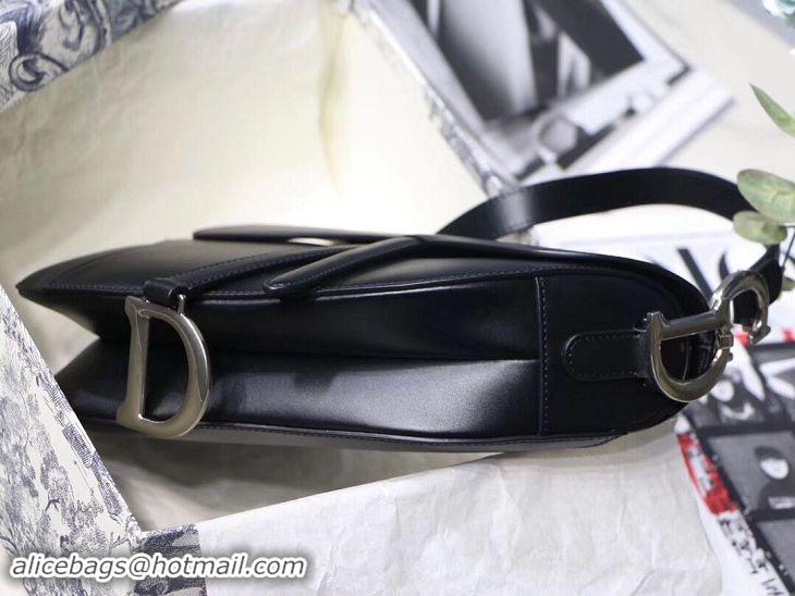 Unique Style Dior BLACK SADDLE SOFT CALFSKIN BAG M0446V