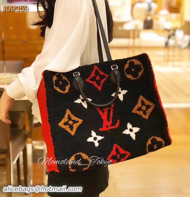 Discount Louis Vuitton Monogram Canvas Original M44412 black&red