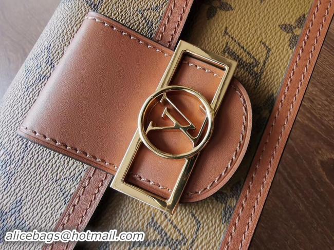 Best Price Louis Vuitton Original Monogram Reverse coated canvas DAUPHINE CHAIN WALLET M68746