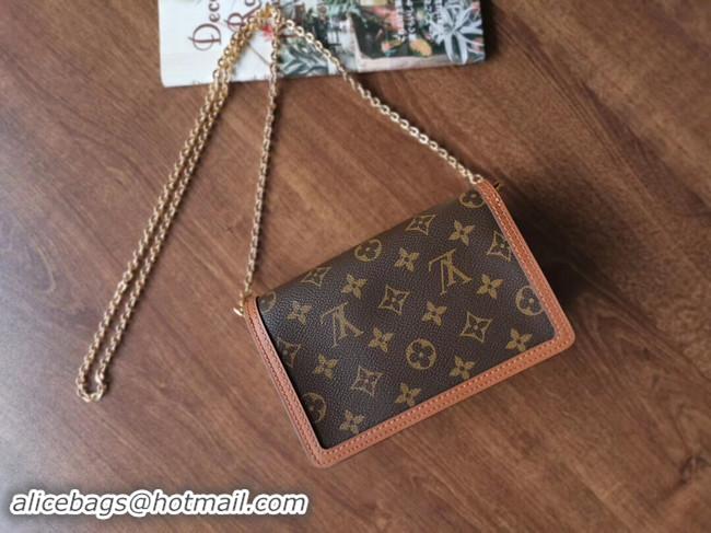 Luxury New Louis Vuitton Original Monogram Canvas DAUPHINE CHAIN WALLET M68746