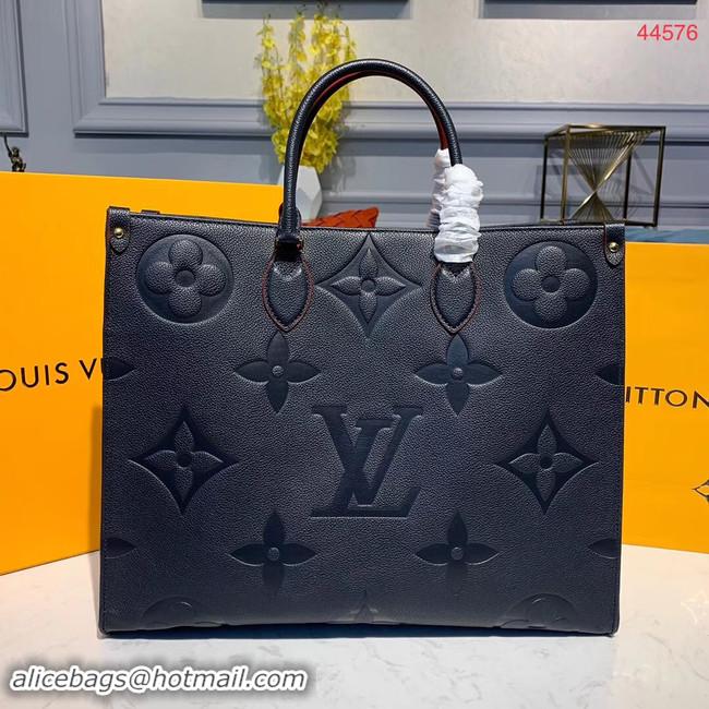 New Design Louis Vuitton Original Leather ONTHEGO M44576 Dark Blue