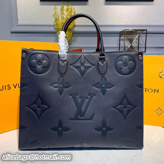 New Design Louis Vuitton Original Leather ONTHEGO M44576 Dark Blue