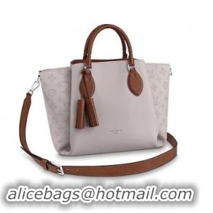 Fashion Ladies Louis Vuitton original Mahina Leather HAUMEA M55553 Brume Grey